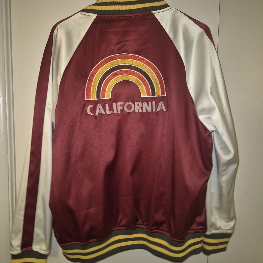 Ashley By 26 International Burgundy and White Varsity Jacket